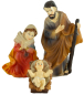 Preview: Festliche Weihnachtskrippe Aicha inkl. - 17 tlg. - Figurensatz ETA 1  - Maße Krippe ca. 69 x 29 x 34 cm